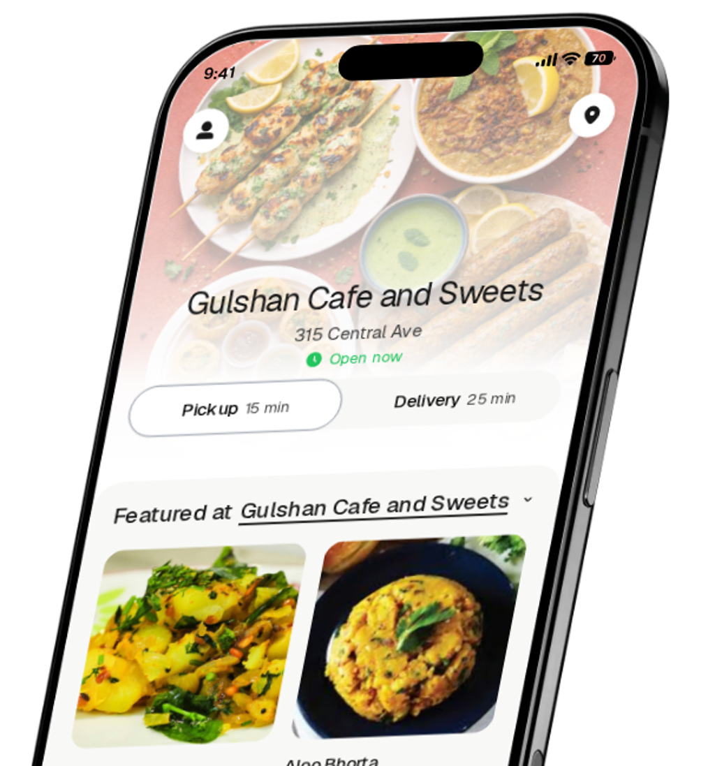 Gulshan Cafe and Sweets app preview