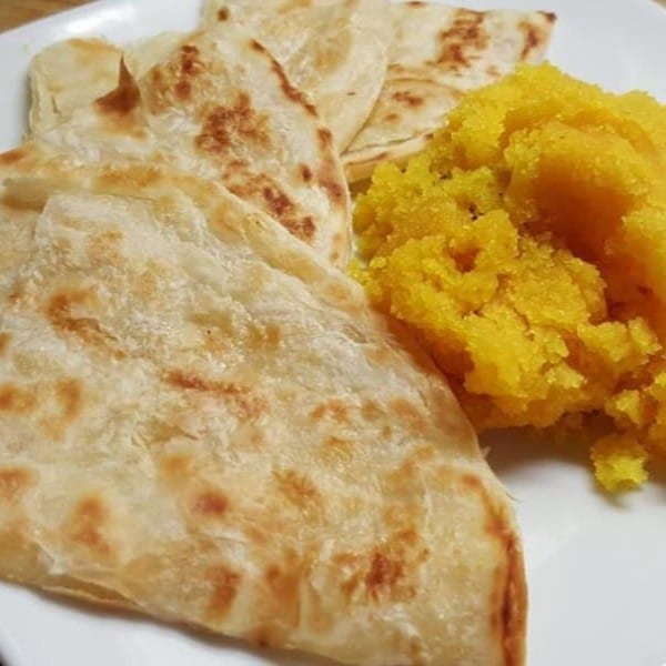 Porota or Rooti, Haluwa or Mishti, Cup of Tea.