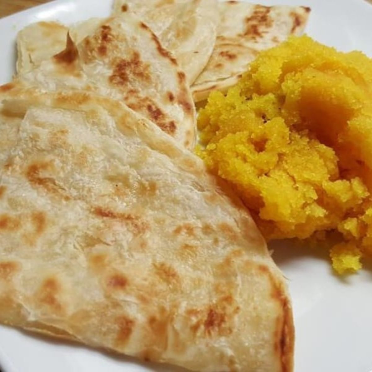 Porota or Rooti, Haluwa or Mishti, Cup of Tea