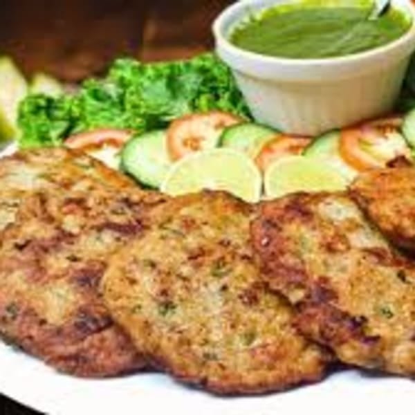 Chicken Chapli Kebab.